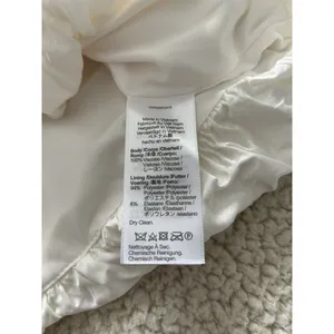 Madewell Long-Sleeve Bubble-Hem Top Winter White Lightweight Satin Lined Size 8 thumbnail 6