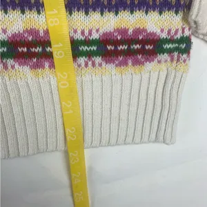 Heirloom collectibles size large fair isle multicolor full zip sweater nordic thumbnail 9