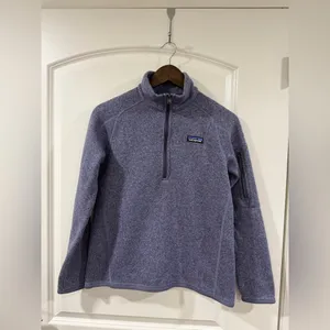 Patagonia Better Sweater 1/4 Zip Pullover Women’ Small Lupine Purple Blue Fleece thumbnail 3