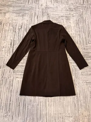 NEW In the Wash women's size 6 brown suede look long jacket thumbnail 9