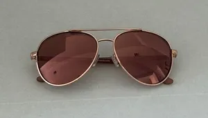 PIRANHA‎ Sofia Aviator Sunglasses. Gold thumbnail 1