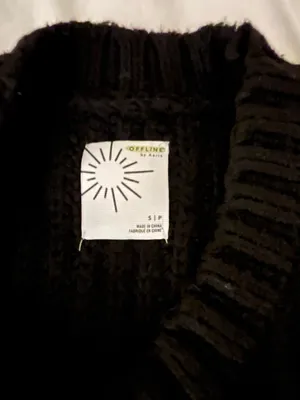Aerie Black Sweater Oversized thumbnail 2