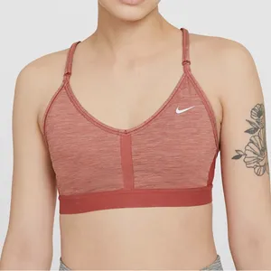 Nike Women's Indy Canyon Rust LS Padded V-Neck Sports Bra, Size XS, NWOT thumbnail 1