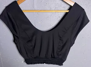 Free People FP Movement Part of Me Black crop top in Size Medium. thumbnail 1
