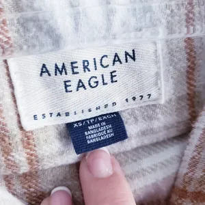 American Eagle Plaid Button Down Long Sleeve Shirt thumbnail 7