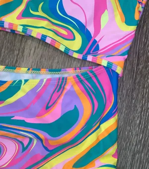 SheIn Womens NWT One Piece Multicolor Swimsuit - S thumbnail 4