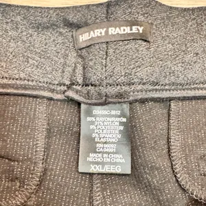 NWT HILARY RADLEY Womens Dark Gray Stretch Ponte Knit Slim‎ Leg Pants Size XXL thumbnail 7