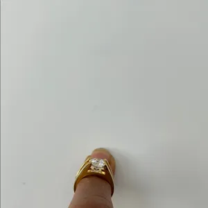Fashion Jewelry Gold Ring with Sparkling Gem thumbnail 7