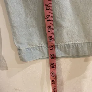 Rag & Bone Denim Jumpsuit Size L Light Wash Tie Waist Utility Wide Leg thumbnail 6