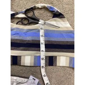 New. PILYQ blue stripe bikini set. L-top/S-bottom thumbnail 10