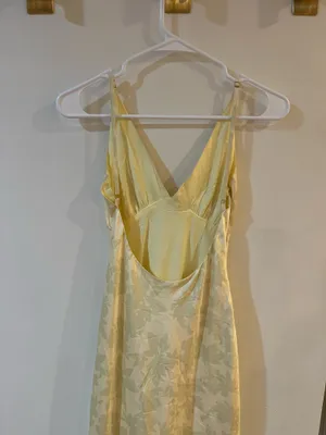 Peppermayo Maxi Dress Yellow Satin Open Back thumbnail 4