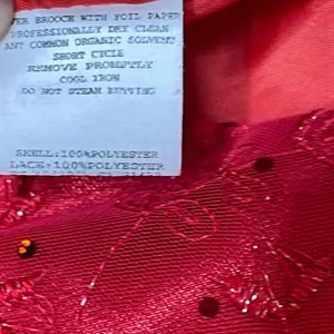 Vintage Strapless‎ Formal Dress Red Size M thumbnail 9