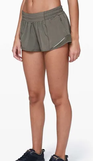 Lululemon Hotty Hot Short II 2.5” Grey Sage Size 10 Lined Running Shorts thumbnail 1