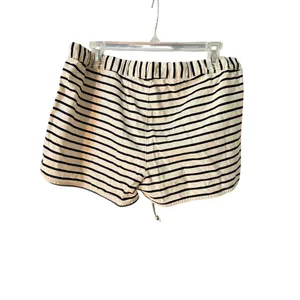 J Crew Women's Size Medium Linen Blend‎ Shorts Black White Stripe thumbnail 5