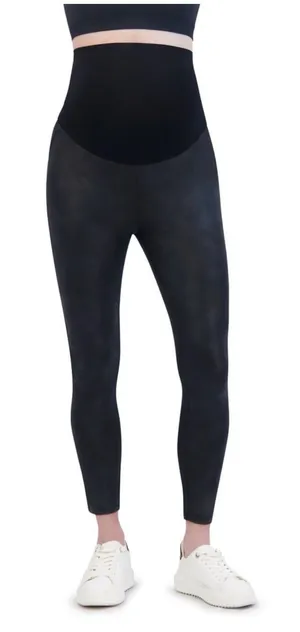 Time and Tru High-Rise Faux-Leather Leggings - Black thumbnail 1
