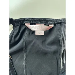 Victoria's Secret Slip Dress Womens Medium Black‎ Very Sexy Satin Lace Romantic thumbnail 6