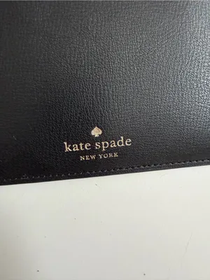 Kate Spade Patrice Wristlet Leather Double Zip Pockets Credit Card Slots Black thumbnail 2