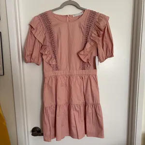 English Factory pink ruffle lace trim dress thumbnail 2