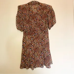 Free People Bonnie Floral Chiffon Mini Dress Size XS thumbnail 8