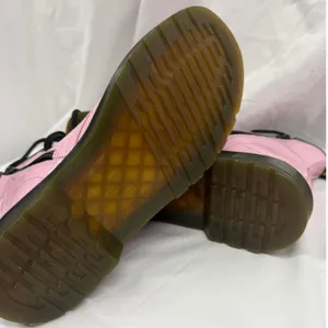 Dr. Martens Women's Sz 7 1460 Pink‎ Patent Leather Side Zip Combat Lace Up Boots thumbnail 6