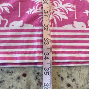 Barbara Gerwit Elephant Palm Tree Tunic Dress Womens M Pink Preppy Resort Knit thumbnail 10