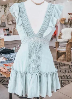 Crochet and Cabernet Dress thumbnail 1