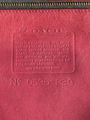 Vintage 1980s Coach Shopping Bag Large Red Leather Tote NYC USA 0535-929 thumbnail 6