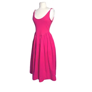 FREE PEOPLE Women’s Dylan Pink Ribknit Tank Top Midi Dress thumbnail 5