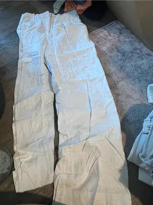 Abercrombie White Wide-Leg Women's Pants thumbnail 5