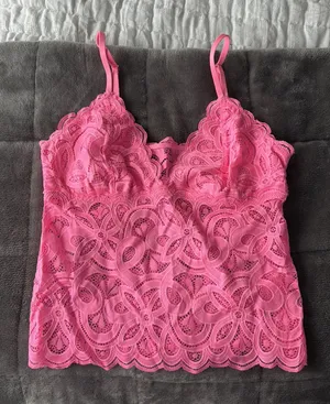 Aerie Top Lace Bralette Pink thumbnail 1