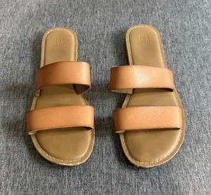 GAP Double Strap Slides Color Cognac Women's Sz 7 thumbnail 1