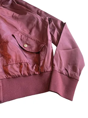 Free People Midnight Bomber Jacket Zip-Down Lightweight Windbreaker Size Small thumbnail 6