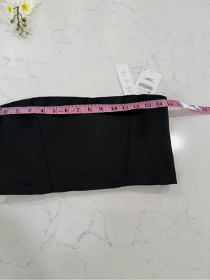 Zara Black Strapless Crop Top with Structured Fit thumbnail 10