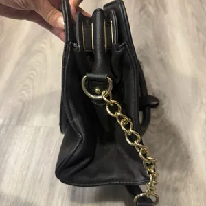 Michael Kors Black Satchel with Gold Accents thumbnail 8
