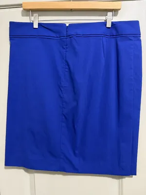 The Limited Exact Stretch Pencil Skirt Royal Blue Knee Length Midi Sz 16 Office thumbnail 2