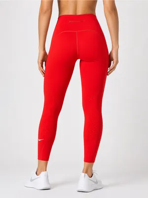 Nike Swift Dri-FIT Running Leggings Red High Rise 7/8 Length Women’s Small NWT thumbnail 3