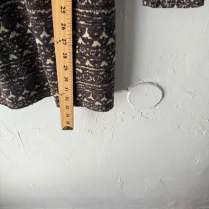 Hazel Brown‎ Patterned Long Sleeve Cowl Neck Knit Dress Fair Isle Print Small S thumbnail 8