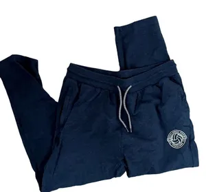 MAX‎ skinny fit dark navy blue sweatpants pockets elastic waistband drawstring thumbnail 1