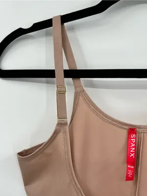 SPANX Open Bust Full Slip Dress Shapewear Adjustable Straps Stretch Nude Medium thumbnail 13
