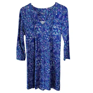 Lilly Pulitzer Aubrey Take It Slow Lapis Lazuli SPF 50+ Dress Size Small thumbnail 3