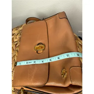 Vintage Gucci Purse GG camel box calf leather shoulder bag gold-tone hardware thumbnail 9
