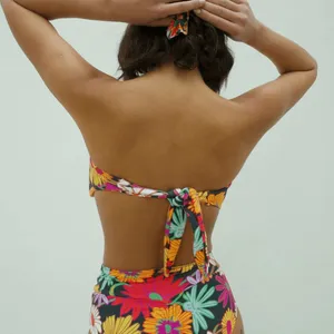 Montce Janeane Floral Tori Bandeau Bikini Top thumbnail 2