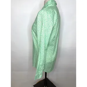 J.Crew Re-Imagined Green White Floral Ditsy Button Down Shirt BF817 Small thumbnail 4