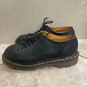 Dr Martens Made in England 5/usa7 Black Pebbled Leather Oxford Lug Sole Shoes thumbnail 3