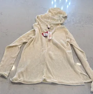 Hanna Andersson Cream Wool Blend Hooded Cardigan Extra Large thumbnail 1