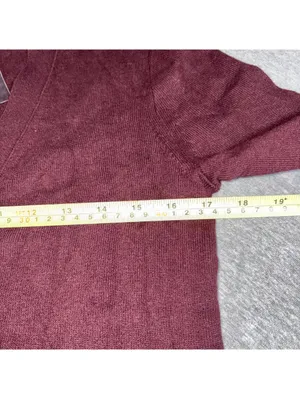 J Crew Mercantile NEW Wool Tri-Blend Button-Up Sweater Burgundy Woman’s XS thumbnail 7