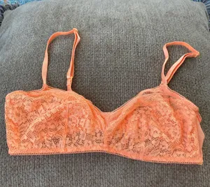Orange Lace Bralette thumbnail 1