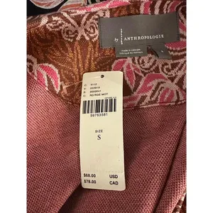 by Anthropologie metallic floral brocade short sleeve top Size Small thumbnail 7