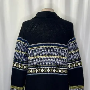 Anthropologie SPARROW Batley Fairisle Black Cardigan Sweater Fair Isle Large thumbnail 8