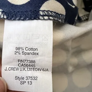 J.Crew Pencil Skirt Workwear Preppy Polka Dot Stretch Cotton Navy Cream Size 4 thumbnail 4
